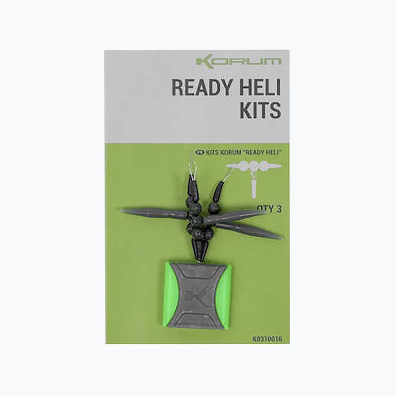 Korum Ready Heli Set de elicopter de pescuit din 3 piese negru K0310016