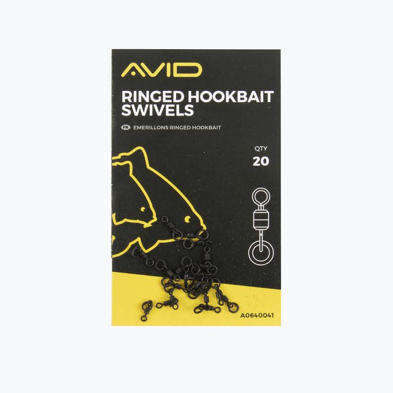 Avid Carp Terminal Terminal Ringed Hookbait Swivels negru A0640041 2