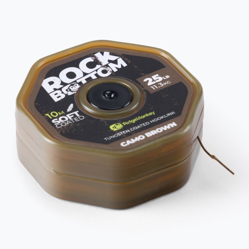 Ridge Monkey Connexion Rock Bottom Tungsten Soft Coated Hooklink maro RMT280