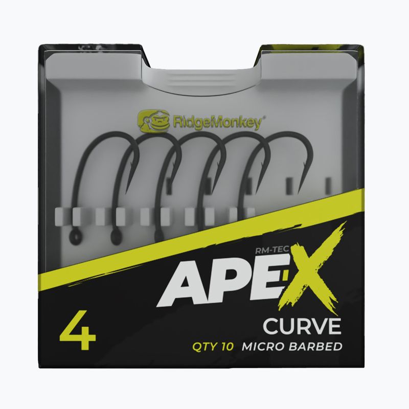 Ridge Monkey Ape-X Curve Cârlige ghimpate gri RMT285 2