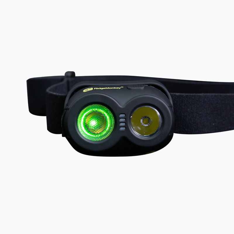 Lanternă frontală RidgeMonkey VRH150X USB Rechargeable Headtorch neagră RM HT150X