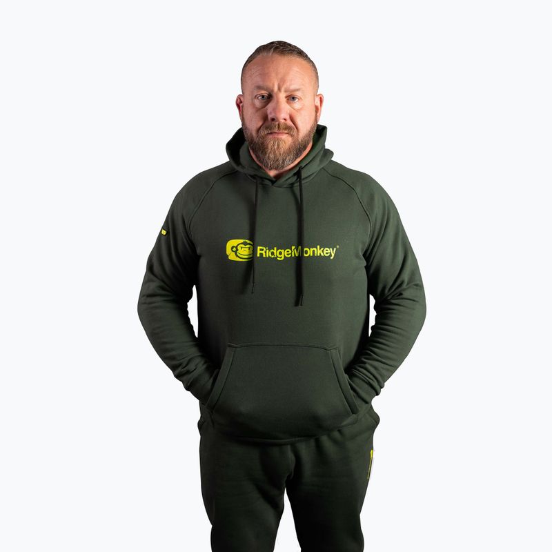 Bluză cu glugă cu glugă pentru bărbați Ridgemonkey Apearel Heavyweight verde RM623