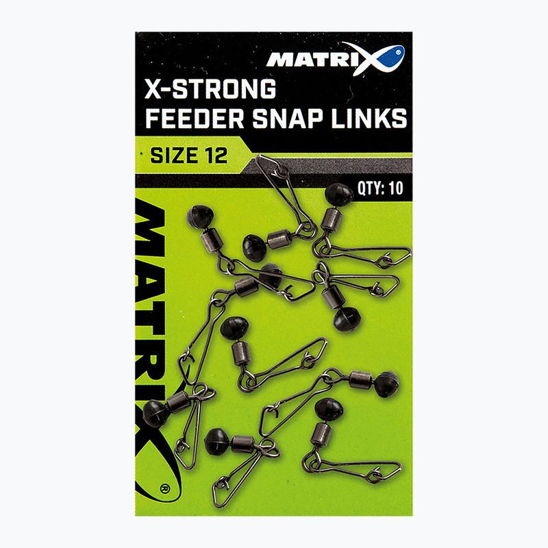 Legături de fixare Matrix X-Strong Feeder 10 buc. argintii GAC373