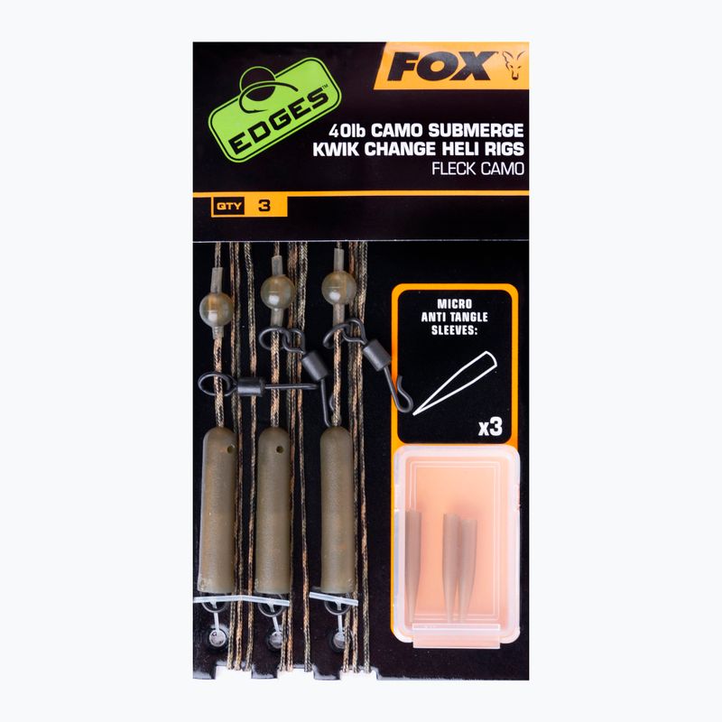 Fox Edges Camo Camo Submerge Heli Rigs Kwik Change Kit camo CAC712