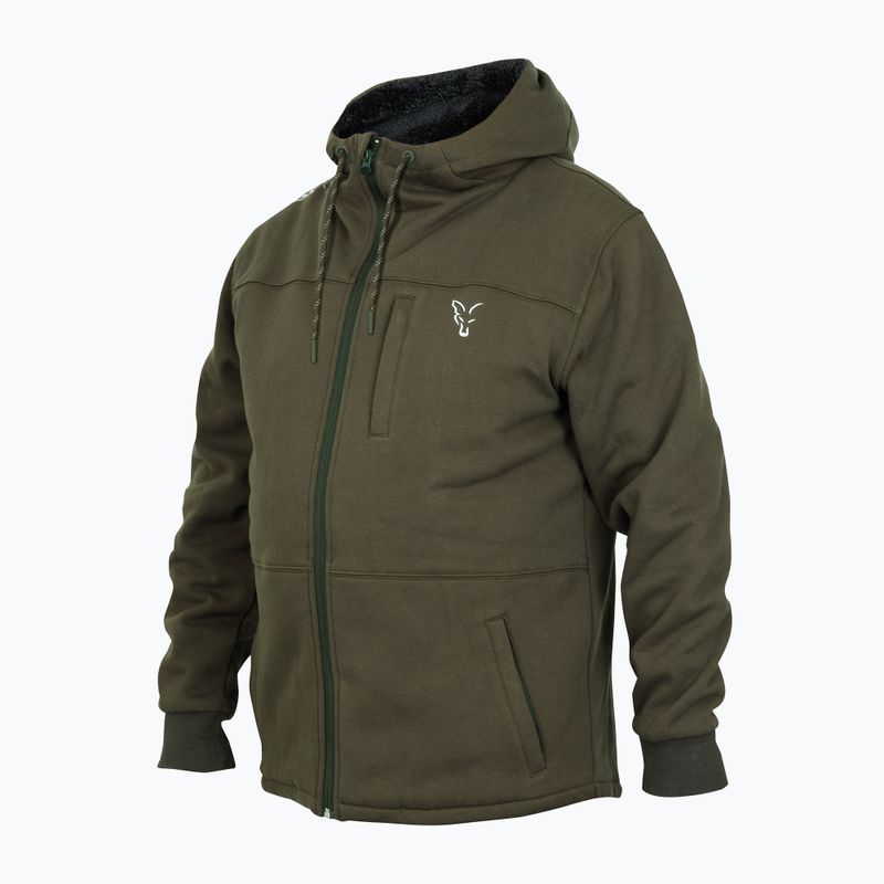 Fox Collection Hanorac cu glugă Sherpa cu glugă verde CCL10
