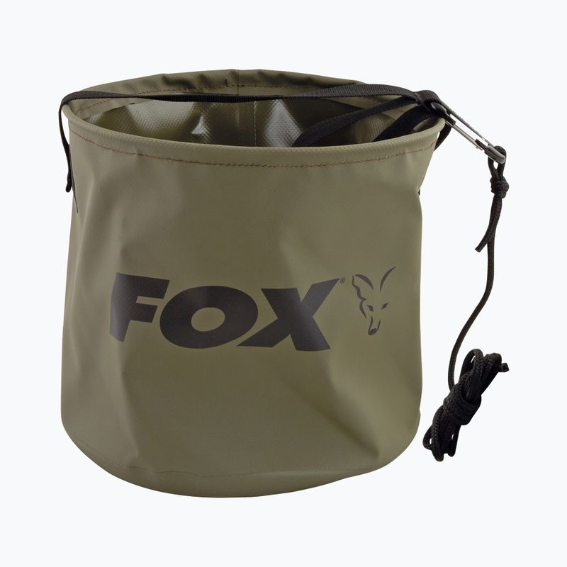 Fox găleată mare de apă pliabilă cu frânghie / clip verde CCC049