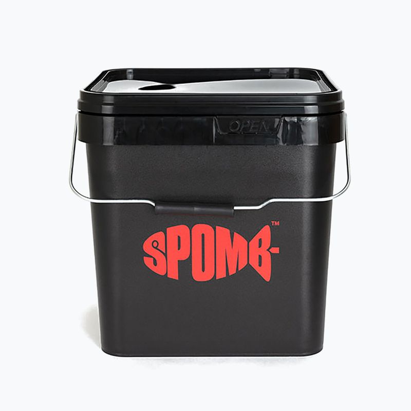 Spomb pătrat pătrat de pescuit găleată negru DBT001 2