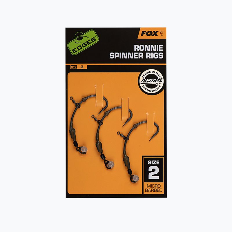 Fox Edges Ronnie Ronnie Medium Curve liderii de crap 3 buc maro CCR186