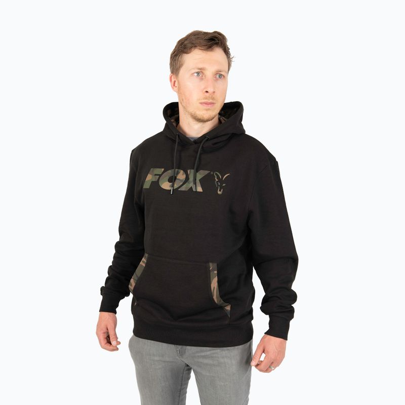 Pulover cu imprimeu Fox LW negru CFX1 2