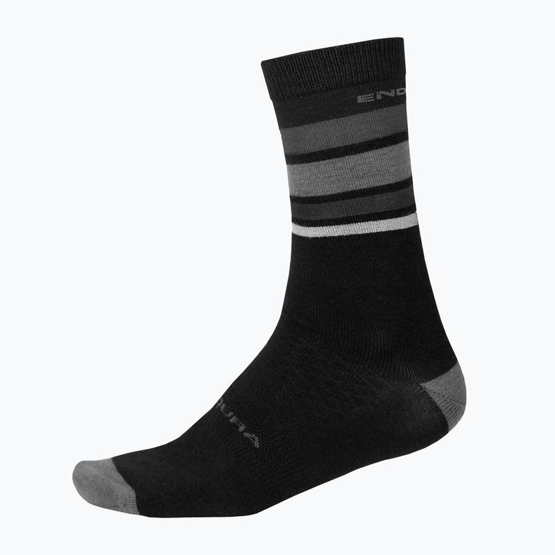 Șosete de ciclism Endura BaaBaa Merino Stripe matt black