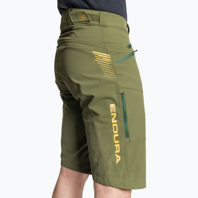 Pantaloni scurți de ciclism pentru bărbați Endura Singletrack II Short olive green 4