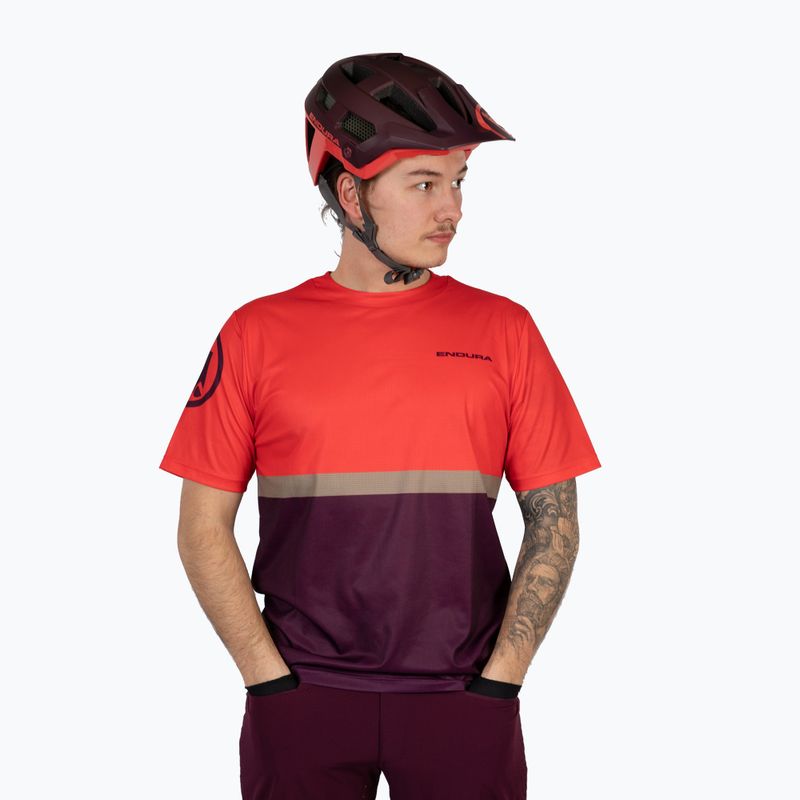 Bărbați Endura Singletrack II Core vinețiu de ciclism Jersey de ciclism