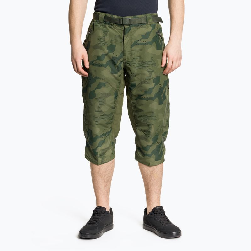 Pantaloni scurți de ciclism pentru bărbați Endura Hummvee 3/4 olive camo