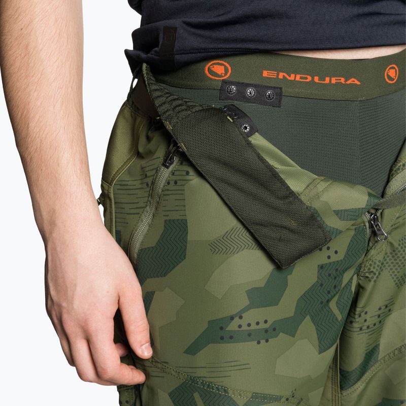 Pantaloni scurți de ciclism pentru bărbați Endura Hummvee 3/4 olive camo 5