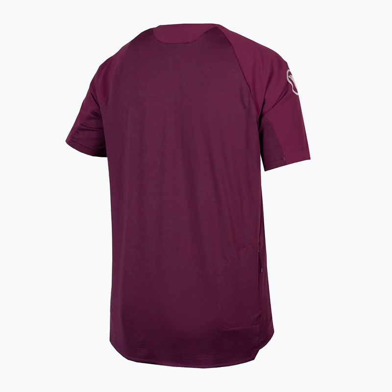 Tricou de ciclism pentru bărbați Endura GV500 Foyle Tech aubergine 7