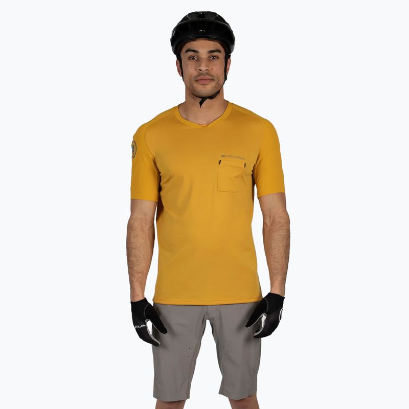 Tricou de ciclism pentru bărbați Endura GV500 Foyle Tech mustard 2