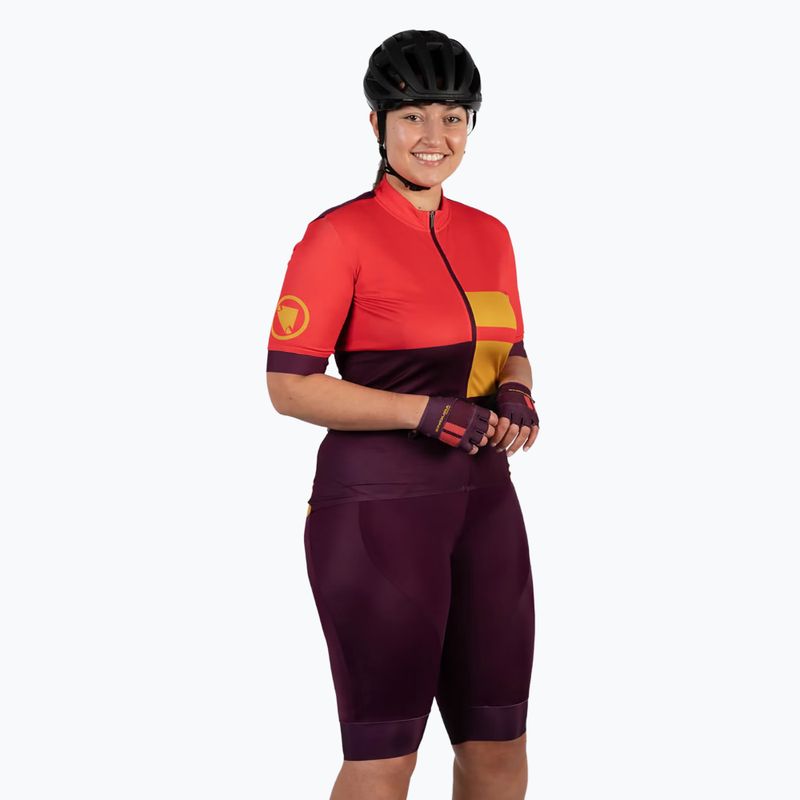 Pantaloni scurți de ciclism pentru femei Endura FS260-Pro DS Bibshort aubergine 3