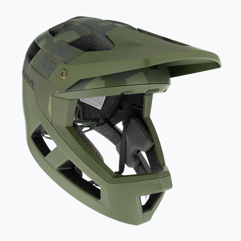 Cască de ciclism pentru copii Endura Singletrack Full Face Youth olive green