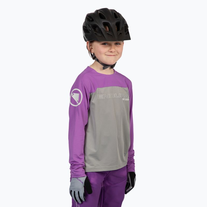 Longsleeve de ciclism pentru copii Endura MT500 Burner thistle 2