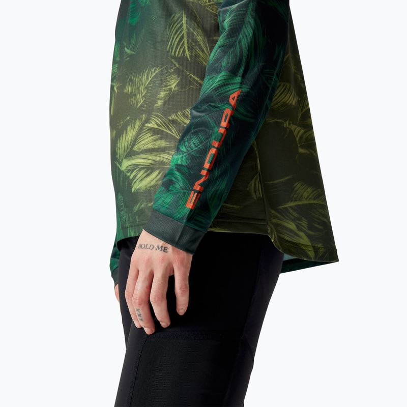 Longsleeve de ciclism pentru femei Endura Tropical Print Ltd ghillie green 7