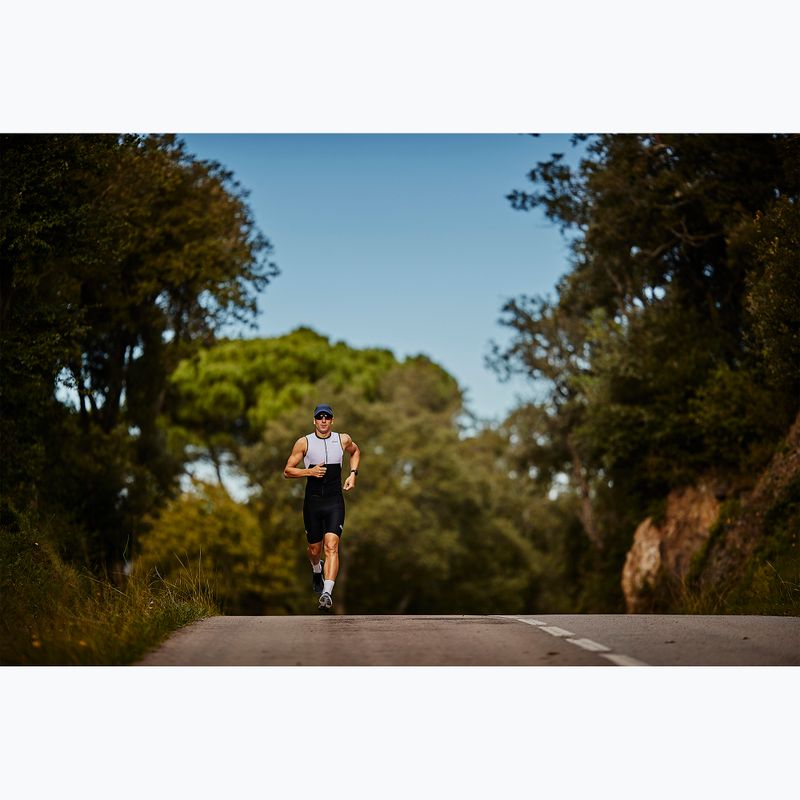 Combinezon de triathlon pentru bărbați ZONE3 Lava Long Distance Trisuit black/white/red 8