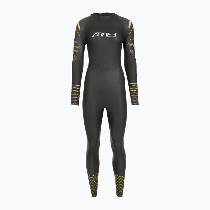Costum de triatlon pentru femei Zone3 Thermal Aspect Breaststroke 2,5 mm black/orange/yellow 2