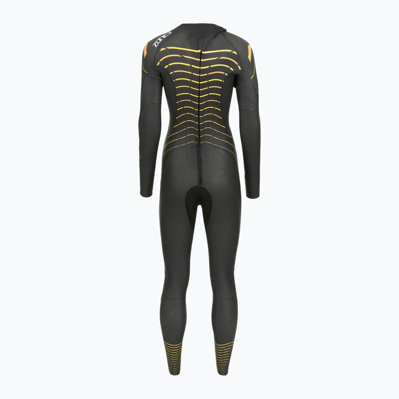 Costum de triatlon pentru femei Zone3 Thermal Aspect Breaststroke 2,5 mm black/orange/yellow 3