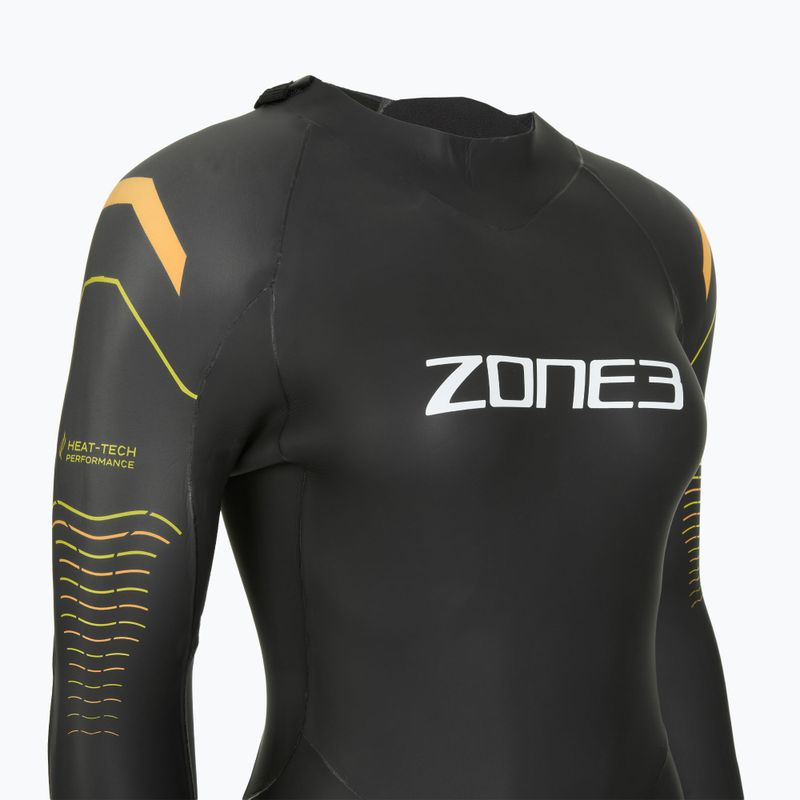 Costum de triatlon pentru femei Zone3 Thermal Aspect Breaststroke 2,5 mm black/orange/yellow 4