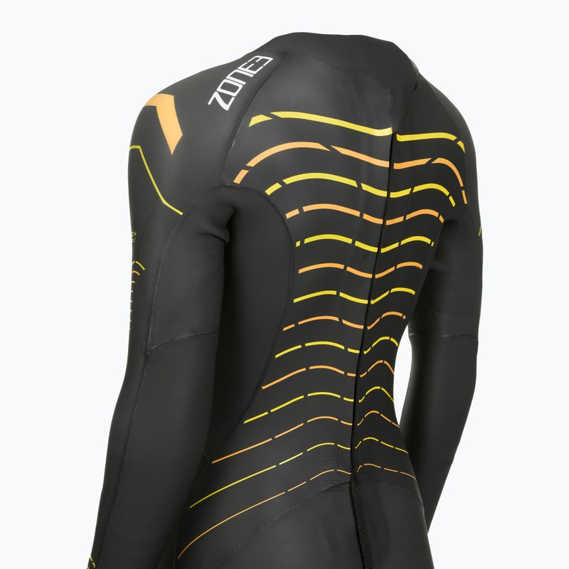 Costum de triatlon pentru femei Zone3 Thermal Aspect Breaststroke 2,5 mm black/orange/yellow 5