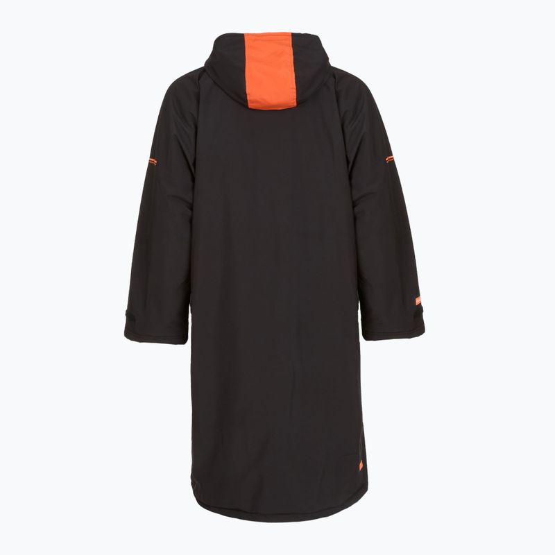 Palton ZONE3 Oversized Polar Fleece Robe Parka black/orange 2