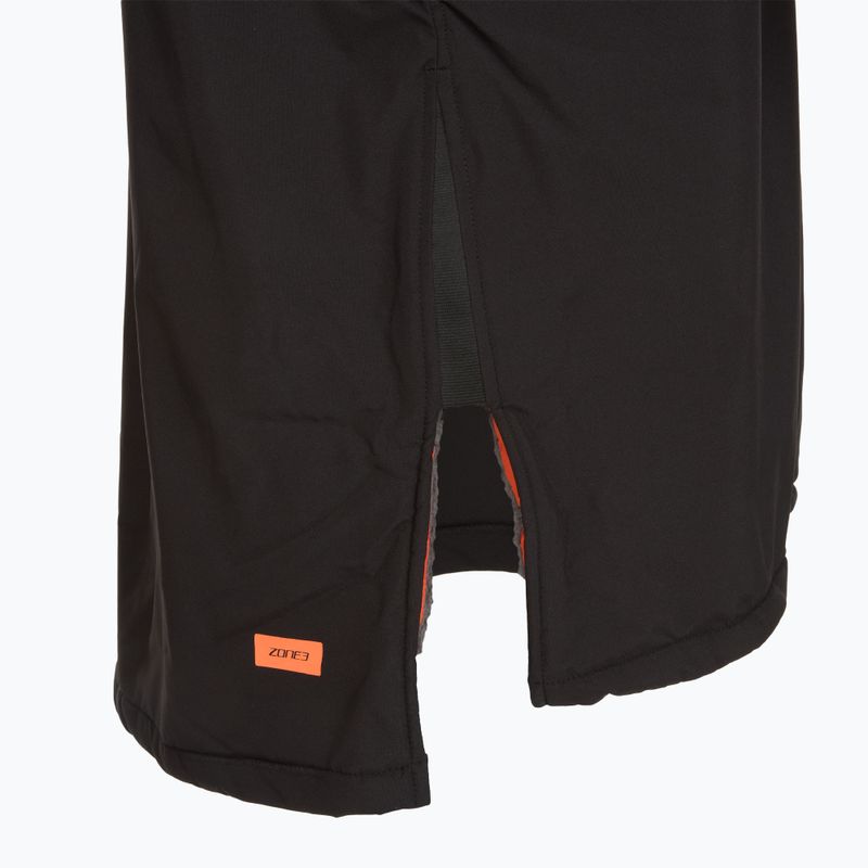 Palton ZONE3 Oversized Polar Fleece Robe Parka black/orange 4