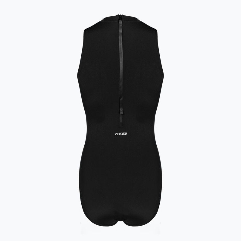 Costum de înot dintr-o bucată pentru femei ZONE3 OWS Renew High Neck black 2