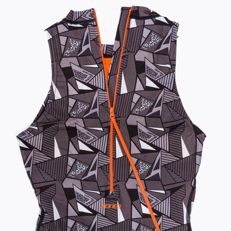 Costum de înot dintr-o bucată pentru femei ZONE3 OWS Renew High Neck black/white 5