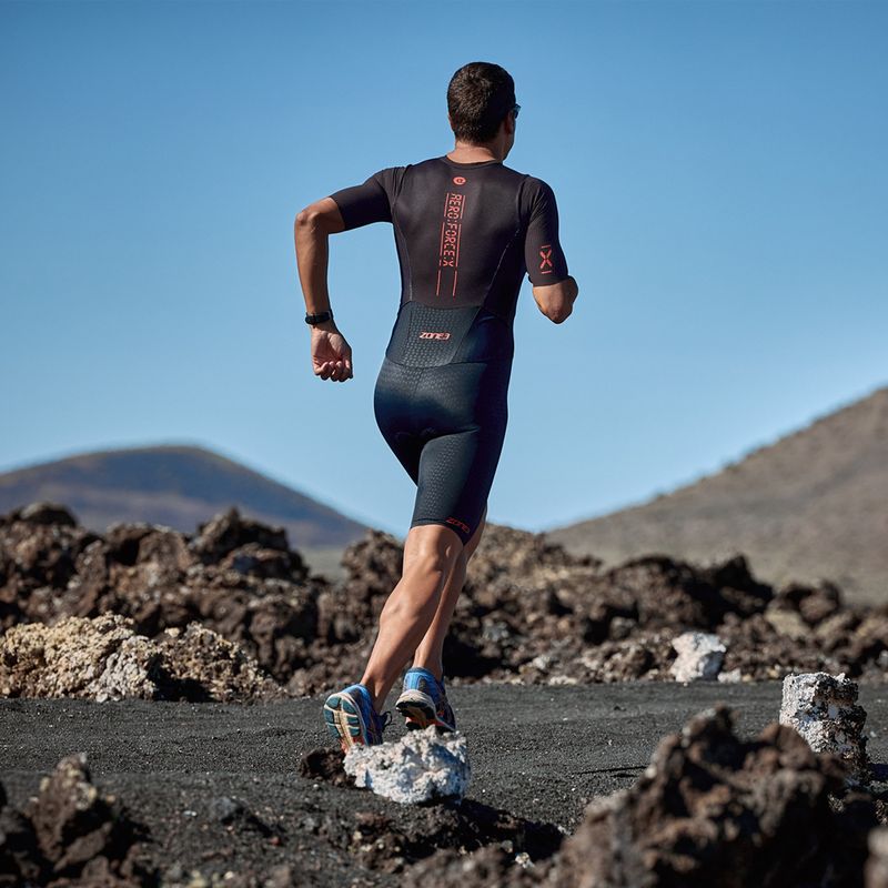 Combinezon de triatlon pentru bărbați ZONE3 Aeroforce X II Trisuit black 11