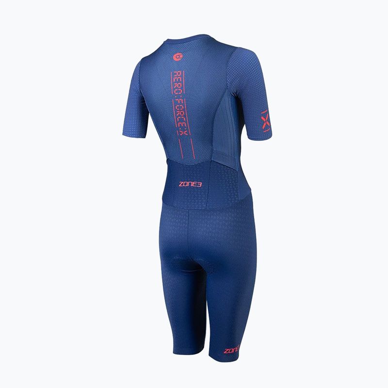 Combinezon de triatlon pentru femei ZONE3 Aeroforce X II SS Trisuit navy 2