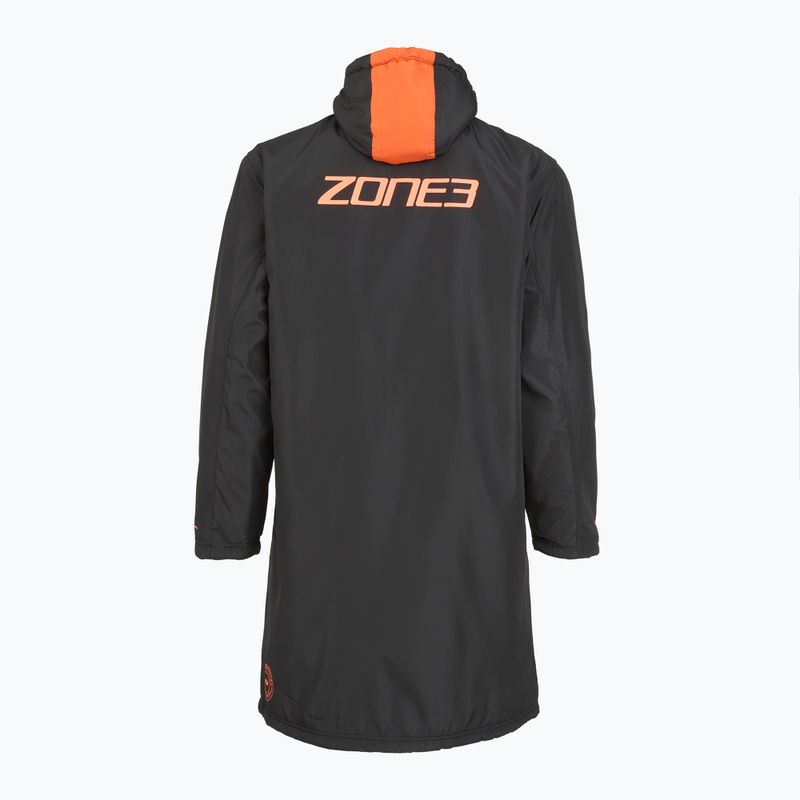 Palton ZONE3 Recycled Robe Parka black/grey/orange 2