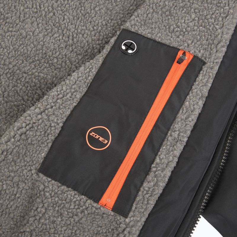 Palton ZONE3 Recycled Robe Parka black/grey/orange 7
