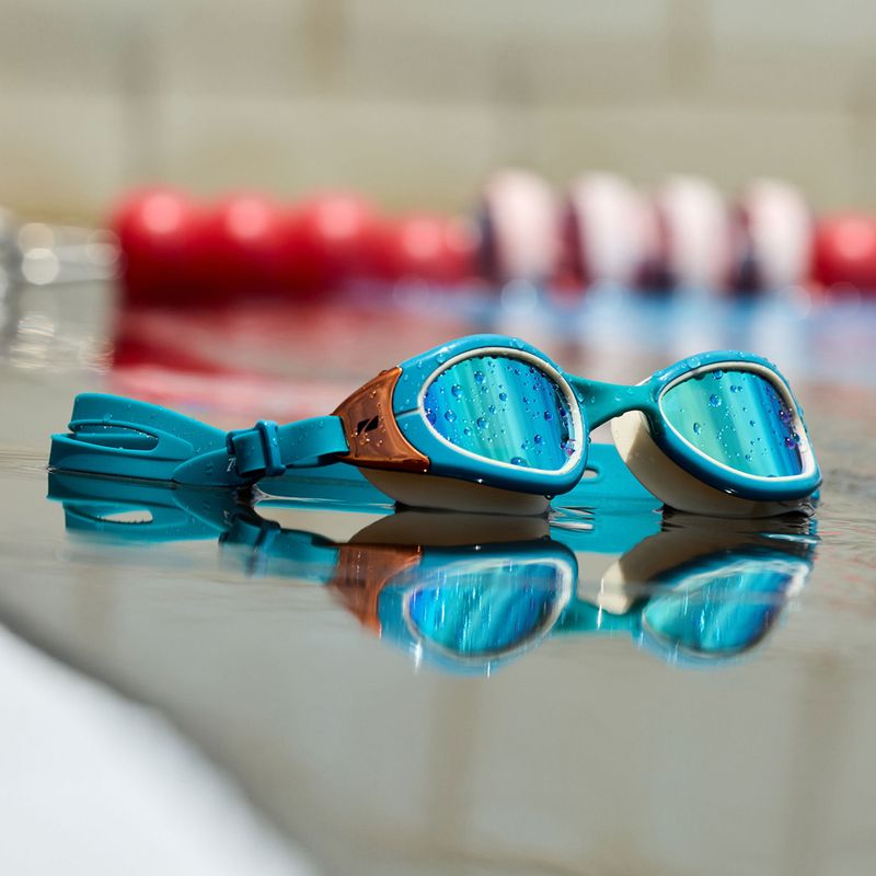 Ochelari de înot ZONE3 Attack teal/cream/cooper