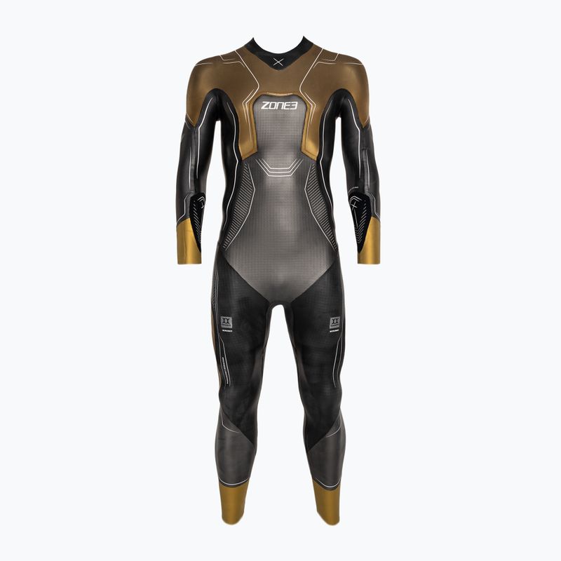 Costum de triatlon pentru bărbați ZONE3 Vanquish-X Limited Edition gunmetal/gold 2