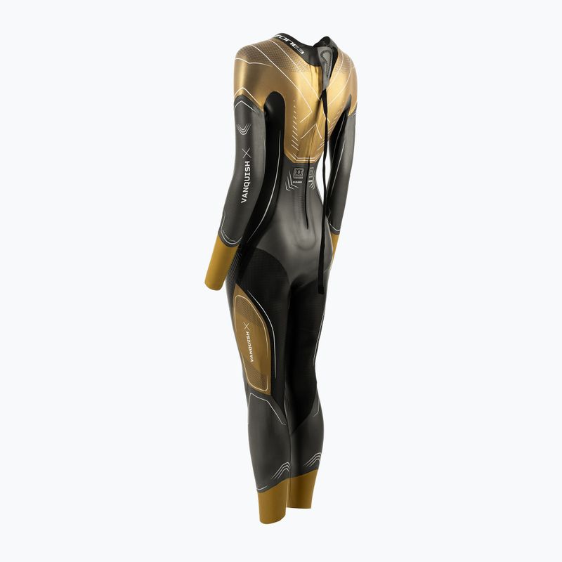 Costum de triatlon pentru femei Zone3 Vanquish-X - Ediție Limitată 5 mm gunmetal/gold 4