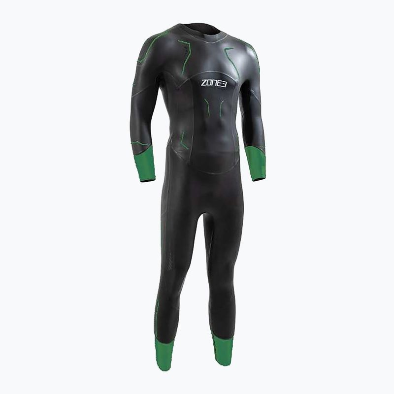 Costum de triatlon pentru bărbați ZONE3 Terraprene® Vision black/forest green