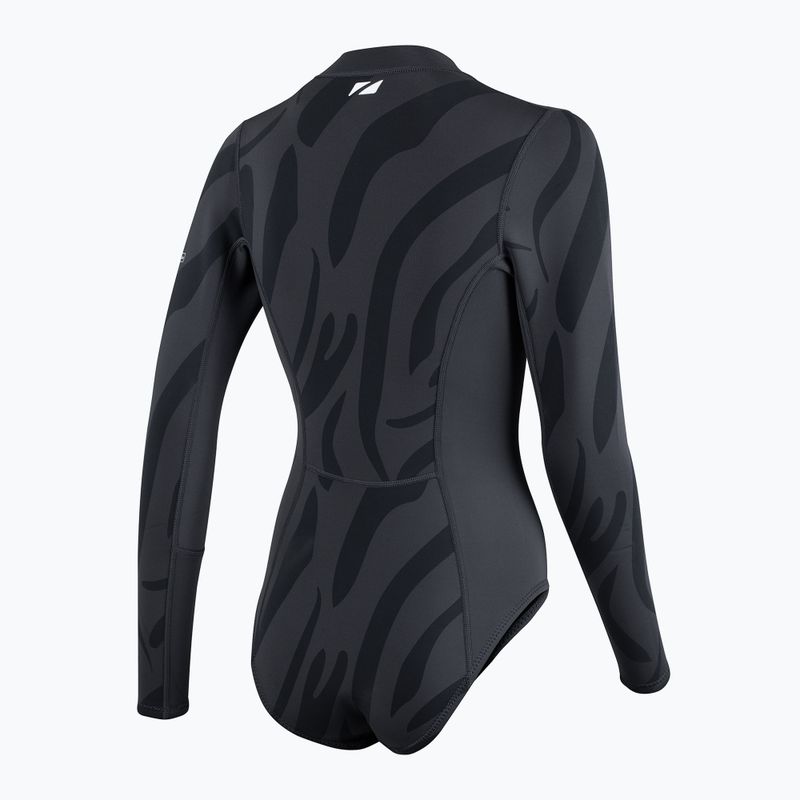 Costum de baie dintr-o singură piesă pentru femei ZONE3 Yulex negru/gri 2