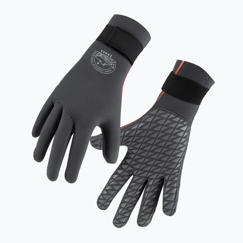 Mănuși de neopren ZONE3 Active Flex Swim 3 mm grey/orange