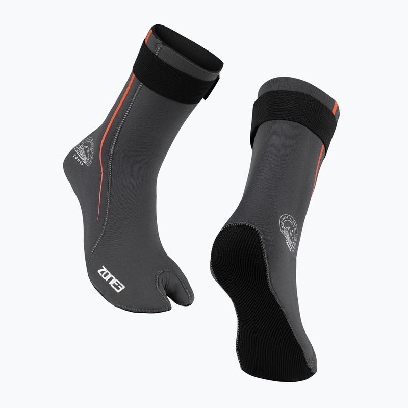 Șosete din neopren ZONE3 Active Flex Swim 3 mm grey/orange
