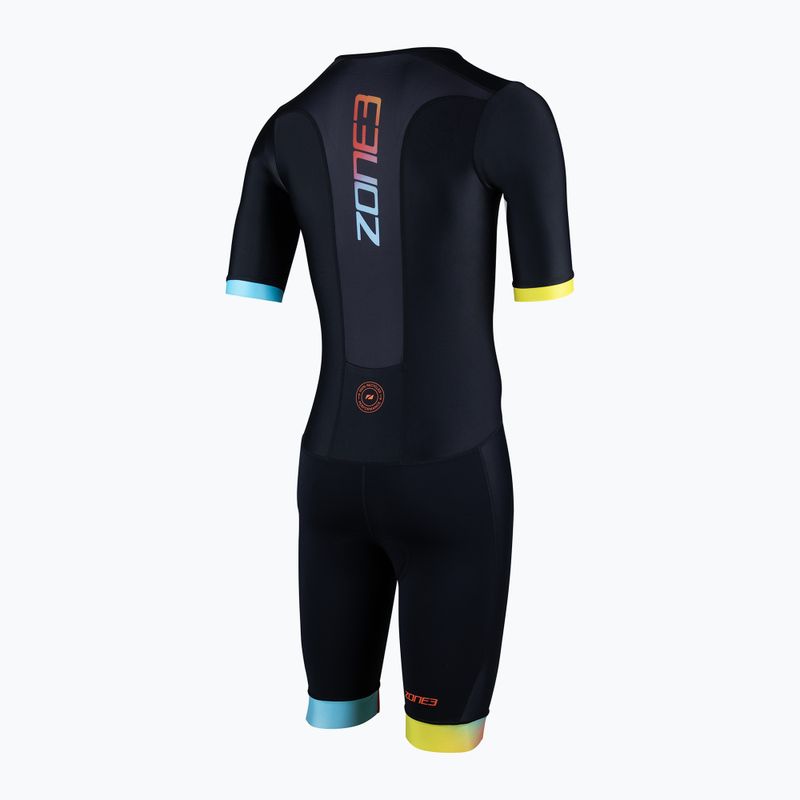 Costum de triatlon pentru bărbați ZONE3 Activate+ Trisuit black/neon 2