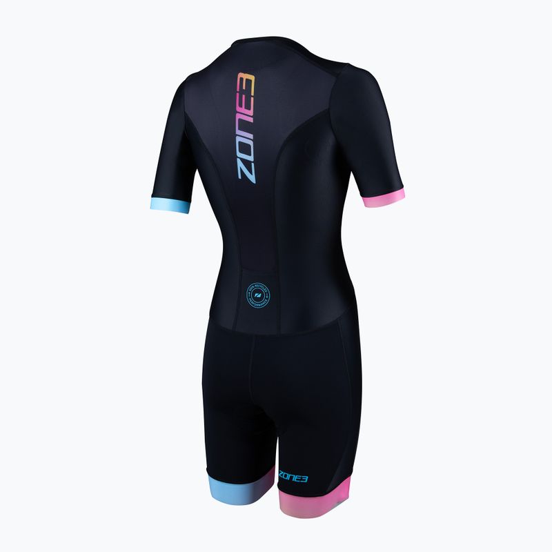 Costum de triatlon pentru femei ZONE3 Activate+ Trisuit black/neon 2