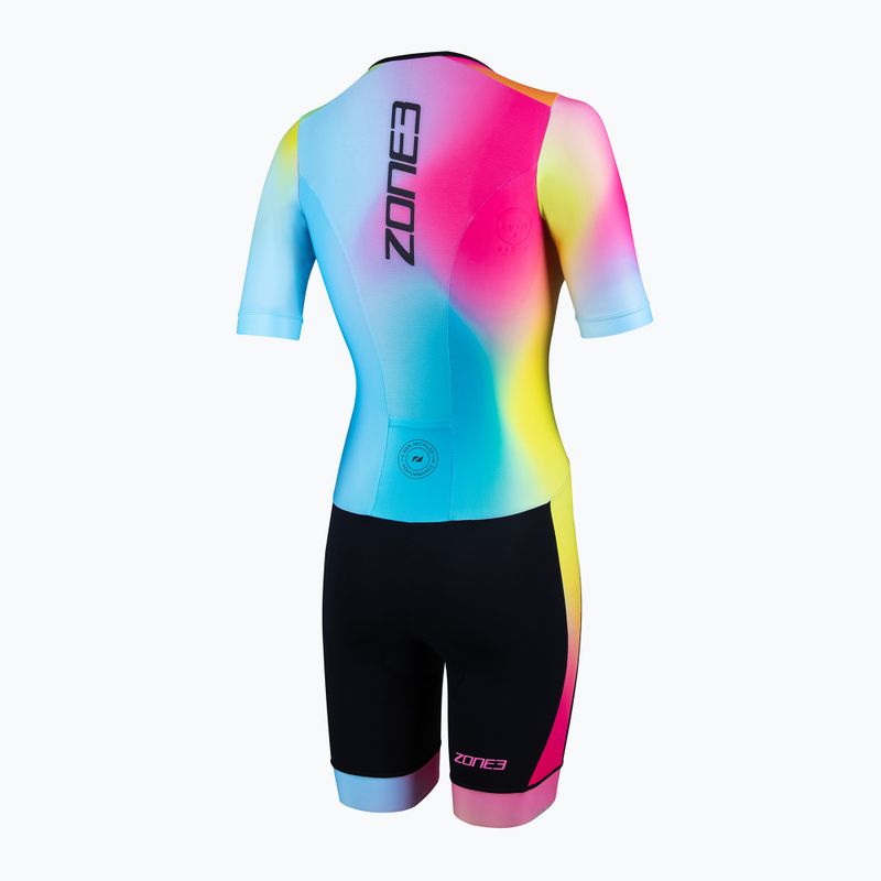 Costum de triatlon pentru femei ZONE3 Activate+ Trisuit neon/black 2