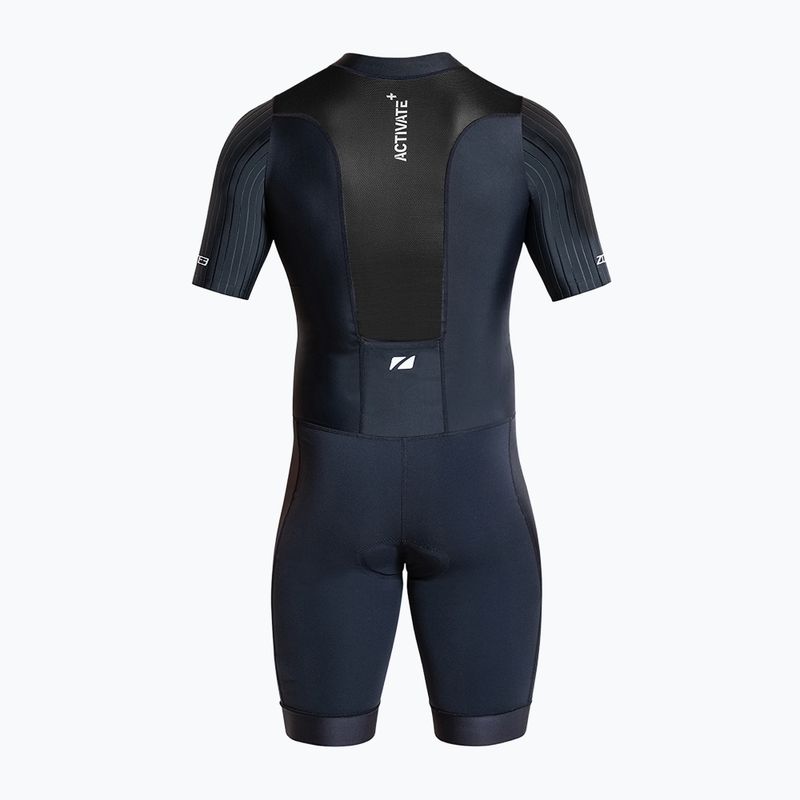 Combinezon de triatlon pentru bărbați ZONE3 Activate+ Trisuit black 2
