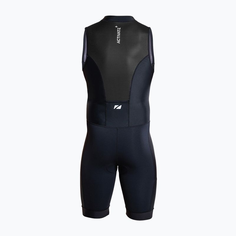 Combinezon de triatlon pentru bărbați ZONE3 Activate+ Sleeveless Trisuit black 2