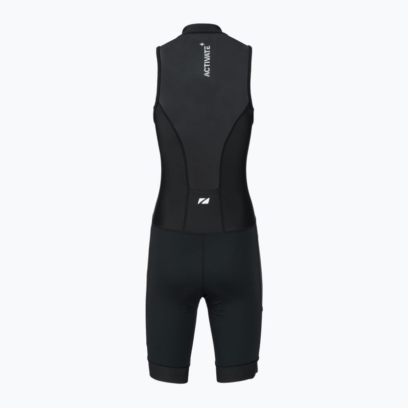 Combinezon de triatlon pentru femei ZONE3 Activate+ Sleeveless Trisuit black 2